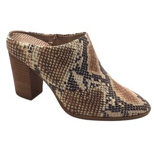 BareTraps Posture Women’s Caitee Snake Print Heeled Mules Size 8M
